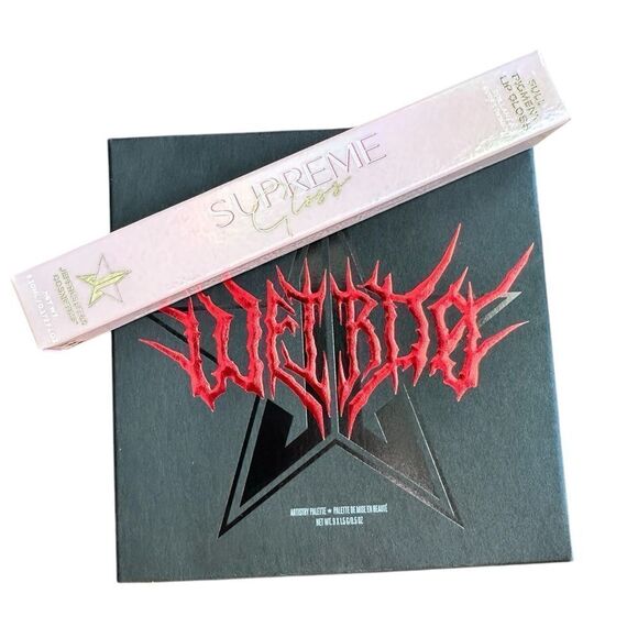 NIB Jeffree Star Mini Weirdo Eyeshadow Pallet & Supreme Gloss - No Apologies - Picture 2 of 15